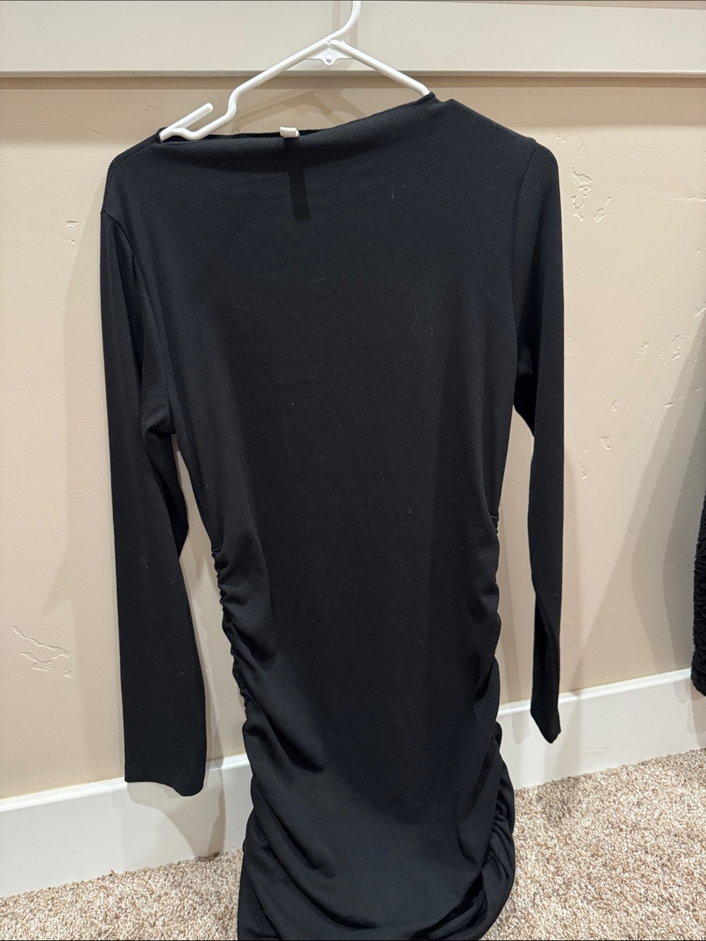 Wishlist Black Long Sleeve Ruched Bodycon Dress